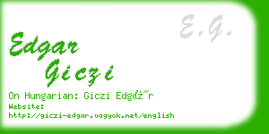 edgar giczi business card